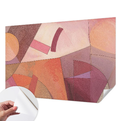 Papel mural texturado decorativo Formas coloridas