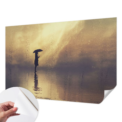 Mural de pared con estampado hermoso con una escena misteriosa