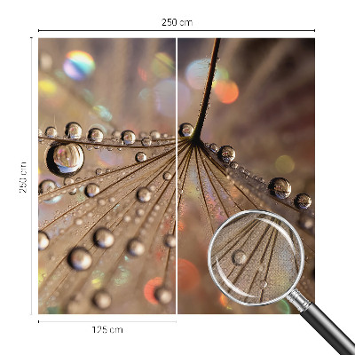 Fotomural decorativo para cabecero de cama gotas de perlas