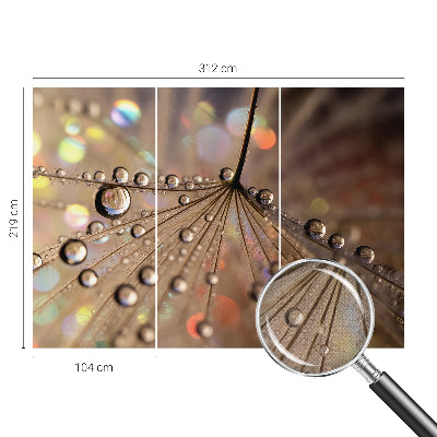 Fotomural decorativo para cabecero de cama gotas de perlas
