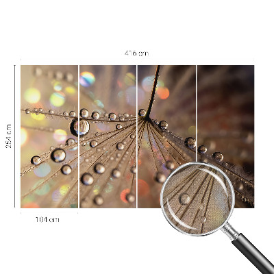 Fotomural decorativo para cabecero de cama gotas de perlas