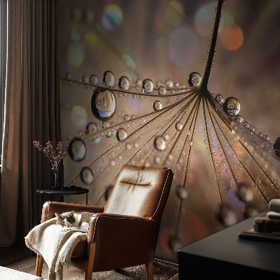 Fotomural decorativo para cabecero de cama gotas de perlas