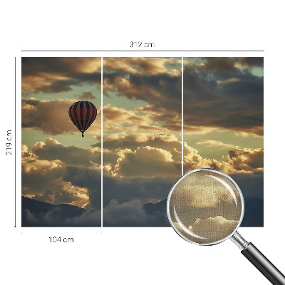 Papel mural con patrón decorativo Globo en las nubes