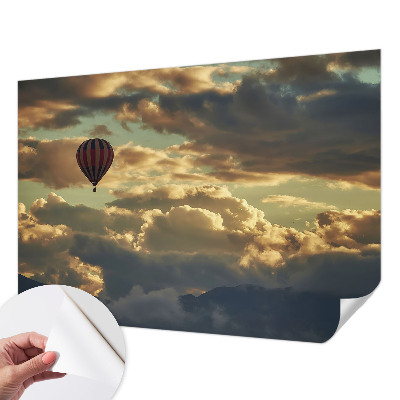Papel mural con patrón decorativo Globo en las nubes