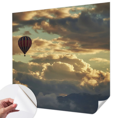 Papel mural con patrón decorativo Globo en las nubes