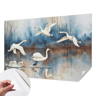 Mural de pared con estampado hermoso con diseño de pájaros en vuelo