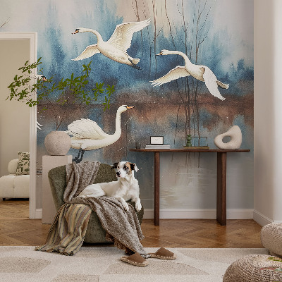 Mural de pared con estampado hermoso Pájaros en vuelo