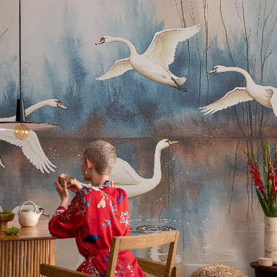 Mural de pared con estampado hermoso Pájaros en vuelo