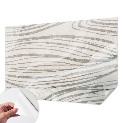 Papel mural texturado decorativo con diseño de líneas onduladas