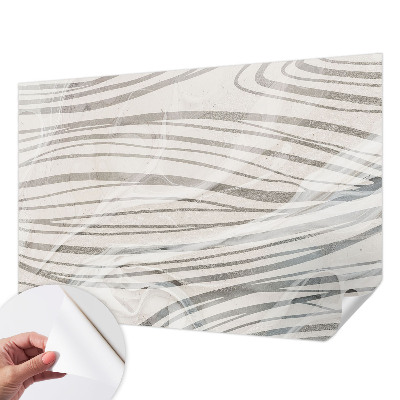 Papel mural texturado decorativo con diseño de líneas onduladas