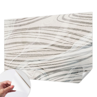 Papel mural texturado decorativo con diseño de líneas onduladas