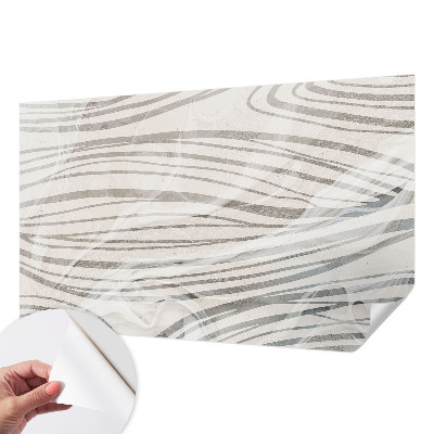 Papel mural texturado decorativo con diseño de líneas onduladas