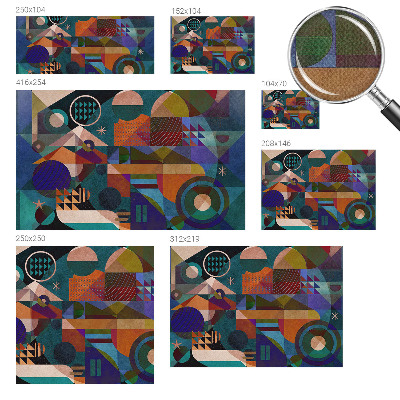 Fotomural decorativo para cabecero de cama Arte geométrico