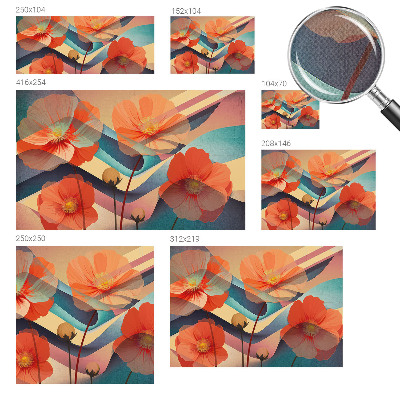 Papel mural con patrón decorativo Flores de los sentidos