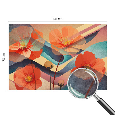 Papel mural con patrón decorativo con diseño 'Flores de los sentidos'