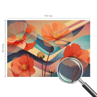 Papel mural con patrón decorativo Flores de los sentidos