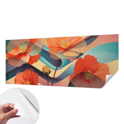 Papel mural con patrón decorativo con diseño 'Flores de los sentidos'
