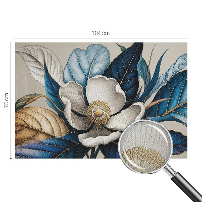 Papel mural texturado decorativo con diseño de flor elegante