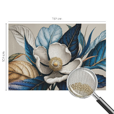 Papel mural texturado decorativo con diseño de flor elegante