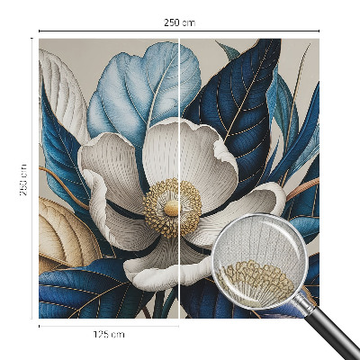 Papel mural texturado decorativo Flor elegante