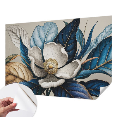 Papel mural texturado decorativo con diseño de flor elegante