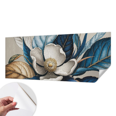 Papel mural texturado decorativo con diseño de flor elegante