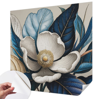 Papel mural texturado decorativo Flor elegante