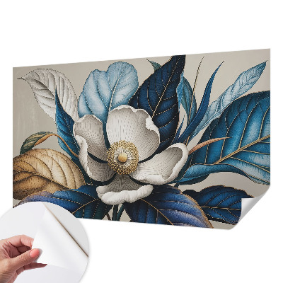 Papel mural texturado decorativo con diseño de flor elegante