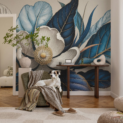 Papel mural texturado decorativo Flor elegante
