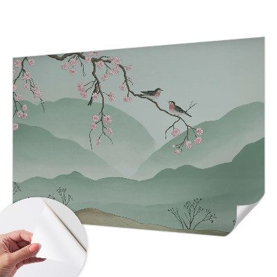 Mural de pared con estampado hermoso serenata japonesa