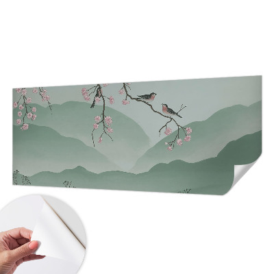 Mural de pared con estampado hermoso serenata japonesa
