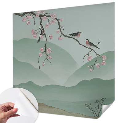 Mural de pared con estampado hermoso serenata japonesa