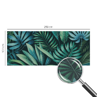 Mural de pared con estampado hermoso hojas tropicales