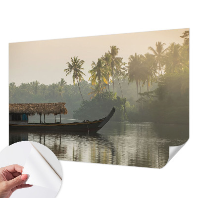 Mural de pared con estampado hermoso con motivo de paraíso tropical