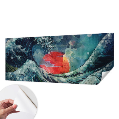 Papel mural texturado decorativo Oriente oceánico
