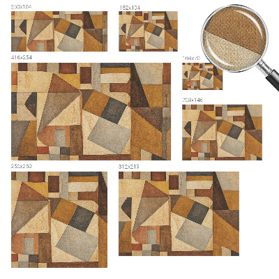 Papel mural con patrón decorativo abstracción geométrica