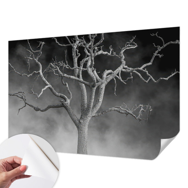 Fotomural decorativo para cabecero de cama con diseño de árbol brumoso
