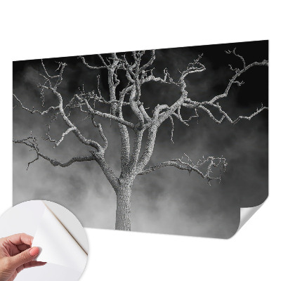 Fotomural decorativo para cabecero de cama con diseño de árbol brumoso