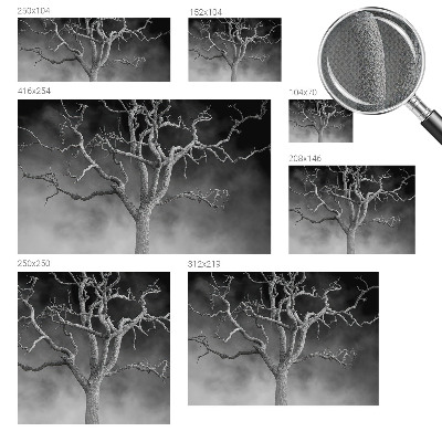 Fotomural decorativo para cabecero de cama con diseño de árbol brumoso