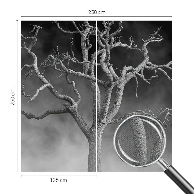 Fotomural decorativo para cabecero de cama con diseño de árbol brumoso