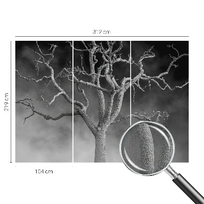 Fotomural decorativo para cabecero de cama con diseño de árbol brumoso