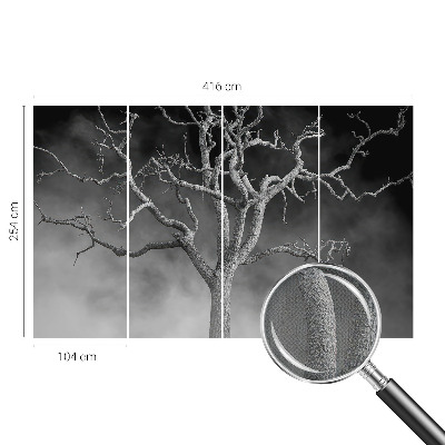Fotomural decorativo para cabecero de cama con diseño de árbol brumoso