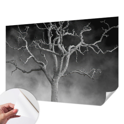 Fotomural decorativo para cabecero de cama con diseño de árbol brumoso