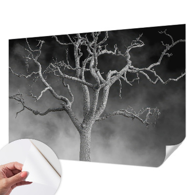 Fotomural decorativo para cabecero de cama con diseño de árbol brumoso