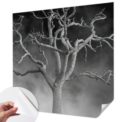 Fotomural decorativo para cabecero de cama con diseño de árbol brumoso