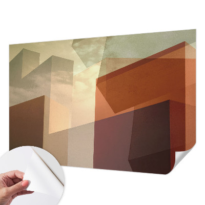 Papel mural texturado decorativo Formas abstractas