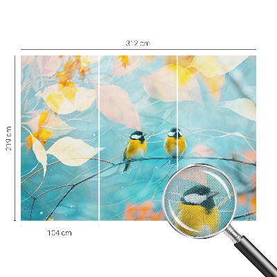 Fotomural decorativo para cabecero de cama Aves de primavera