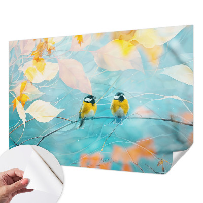 Fotomural decorativo para cabecero de cama Aves de primavera