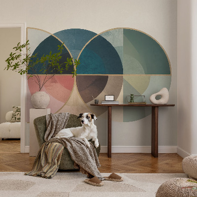 Papel mural con patrón decorativo Elegancia geométrica