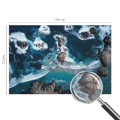 Papel mural con patrón decorativo olas del océano